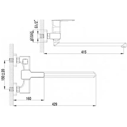 Смеситель для ванны Lemark Basis LM3617C - фото, картинка 5 Смеситель для ванны Lemark Basis LM3617C - фото 5