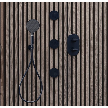 Смеситель для ванны с термостатом Bossini Apice Z00500.073, черный матовый - фото 3