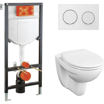 Инсталляция с подвесным безободковым унитазом Vitra S10 9842B003-7206 - фото 