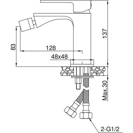 Смеситель для биде AQG Bold 01BOL200NG, черный матовый - фото 5
