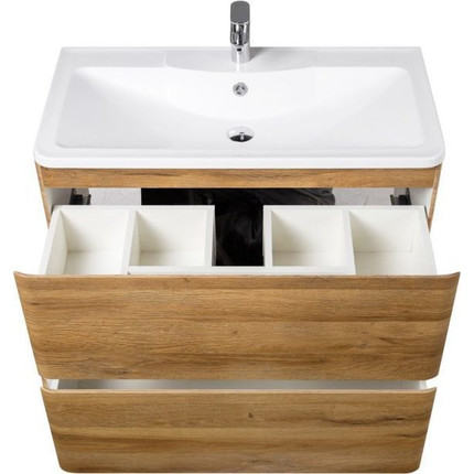 Тумба напольная с раковиной BelBagno ALBANO-1000-2C-PIA-RR 100 см, Rovere Rustico, Цвет фасада: Rovere Rustico - фото 2