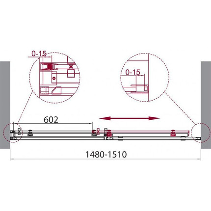 Душевая дверь BelBagno 150 см ACQUA-BF-1-150-C-Cr (стекло 8 мм) хром/прозрачное - фото 3