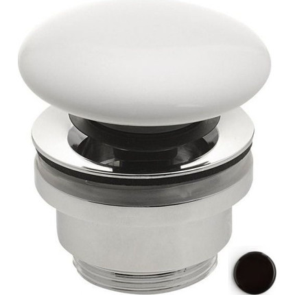 Донный клапан White Ceramic MEW060905, черный матовый - фото 