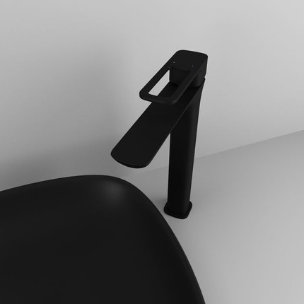 Смеситель для раковины высокий Iddis Slide SLIBL01i01, черный матовый - фото 5