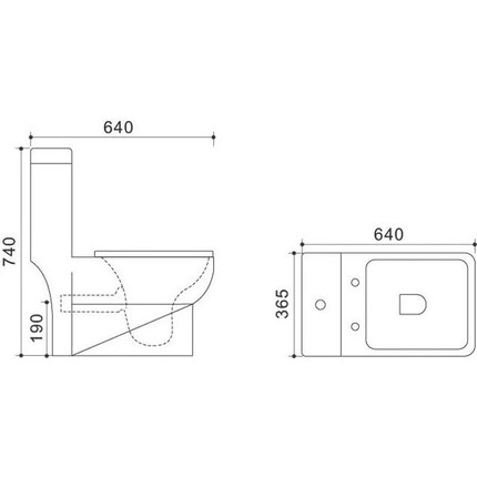 Унитаз-моноблок Azario Zeno AZ-1169 с крышкой микролифт - фото, картинка 3 Унитаз-моноблок Azario Zeno AZ-1169 с крышкой микролифт - фото 3