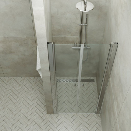 Душевая дверь Тритон Дабл 90 см, алюминий/прозрачное - фото 5