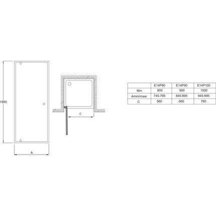 Душевая дверь Jacob Delafon Serenity 80 см E14P80-GA, хром/прозрачное - фото 4