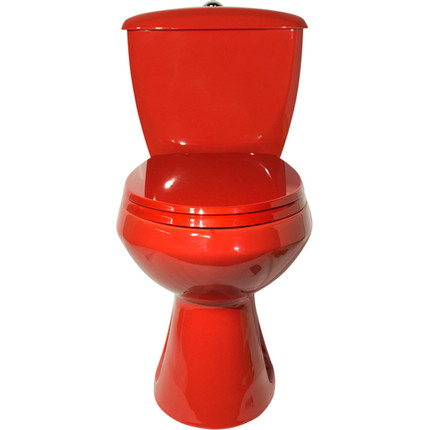 Унитаз-компакт Оскольская керамика Элисса Стандарт красный с полипропиленовой крышкой 43360130202, Цвет производителя: красный - фото, картинка 3 Унитаз-компакт Оскольская керамика Элисса Стандарт красный с полипропиленовой крышкой 43360130202, Цвет производителя: красный - фото 3