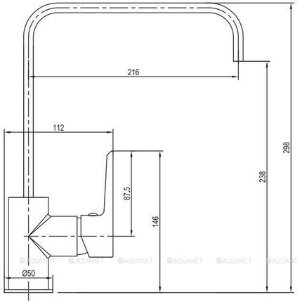 Смеситель для кухни Aquanet Logic AF320-41С 216766 - фото 2
