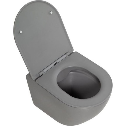 Унитаз подвесной безободковый BelBagno Colorato BB062CHR-GR, серый матовый, Цвет производителя: серый матовый - фото 2