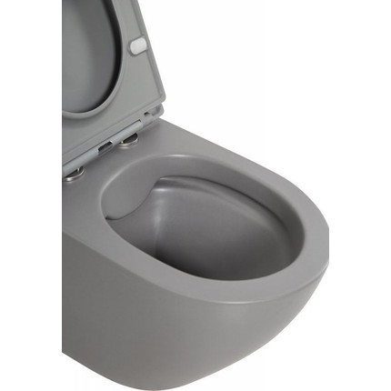 Унитаз подвесной безободковый BelBagno Colorato BB062CHR-GR, серый матовый, Цвет производителя: серый матовый - фото 6