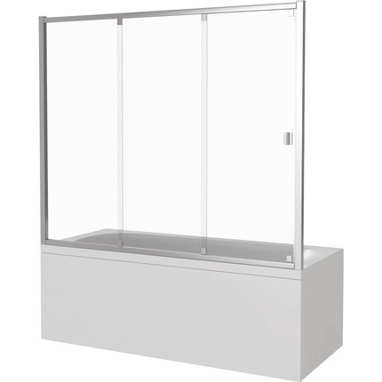 Шторка для ванны Bas Screen WTW-180-G-CH 1800х1400 мм, хром/матовое - фото 