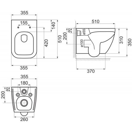 Унитаз подвесной безободковый BelBagno Alpina BB10100CHR с крышкой микролифт BB309SC - фото 11