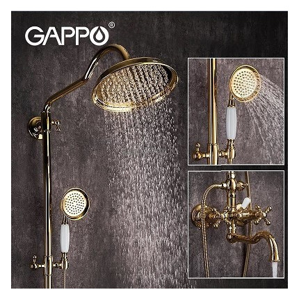 Душевая стойка Gappo G2489-6, золото - фото 2