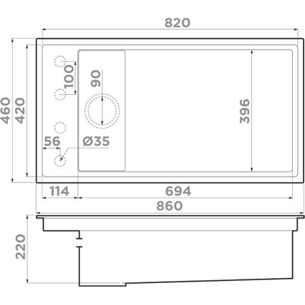 Кухонная мойка Omoikiri Kinaru 86-U/I CN 4997025, canyon, Цвет производителя: canyon - фото 3