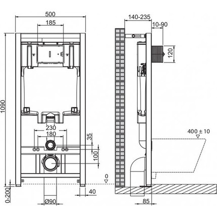 Инсталляция BelBagno BB002-80 с подвесным безободковым унитазом BelBagno Tre BB8001CHR/SC - фото 13