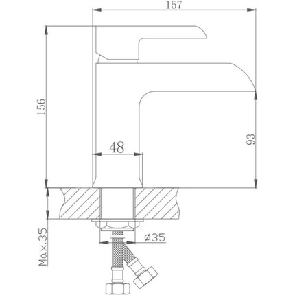 Смеситель для раковины с лейкой для биде Haiba HB12805-7, черный/хром - фото, картинка 8 Смеситель для раковины с лейкой для биде Haiba HB12805-7, черный/хром - фото 8