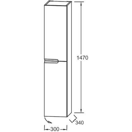 Пенал подвесной Jacob Delafon Nona 30x147 см R EB1892RRU-G98, темно-синий - фото 5