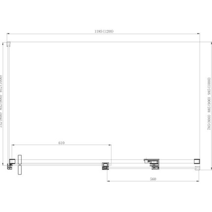 Душевое ограждение Azario Vancouver AZ-NKF1131L 120х100 см (стекло 8 мм) алюминий/прозрачное - фото 5