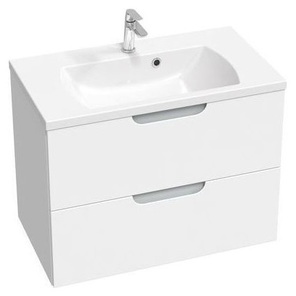 Тумба подвесная с раковиной Ravak Classic II 80 см X000001481, белый/серый - фото 