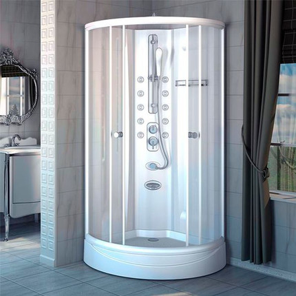 Душевая кабина Радомир Паола 1 93x93 см, белый/прозрачное - фото 