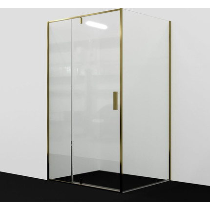 Душевое ограждение WasserKraft Aisch 120x90 см 55P07, золото/прозрачное - фото 