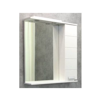 Зеркало-шкаф Comforty Модена М-75 см, белый матовый - фото 