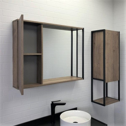 Пенал подвесной Comforty Лиссабон 40 см, дуб тёмный - фото 9