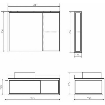 Пенал подвесной Comforty Лиссабон 40 см, дуб тёмный - фото 11
