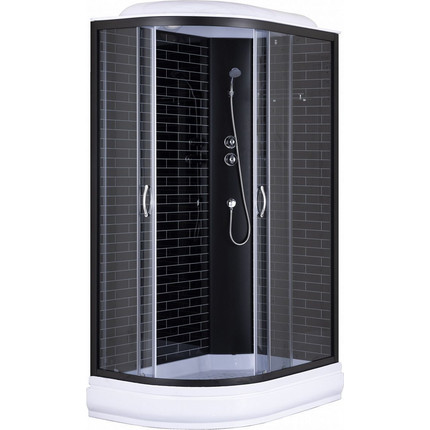 Душевая кабина Loranto 120х80 см CS-66120-20R GB 120, черный/серое - фото 