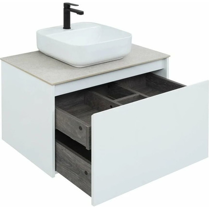 Тумба подвесная со столешницей Aquanet Nova Lite 75 см 242275 (1 ящик) белый, Цвет фасада: белый - фото 6