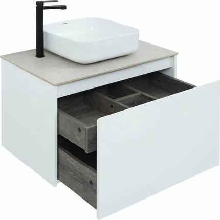 Тумба подвесная со столешницей Aquanet Nova Lite 75 см 242275 (1 ящик) белый, Цвет фасада: белый - фото 10