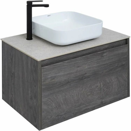 Тумба подвесная со столешницей Aquanet Nova Lite 75 см 242274 (1 ящик) дуб рошелье, Цвет фасада: дуб рошелье - фото 5