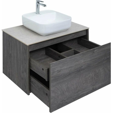 Тумба подвесная со столешницей Aquanet Nova Lite 75 см 242274 (1 ящик) дуб рошелье, Цвет фасада: дуб рошелье - фото 6