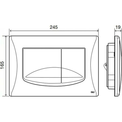 Кнопка смыва Oli River Dual (механическая) 638504, хром глянцевый - фото 2
