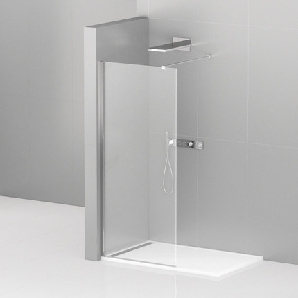 Душевая перегородка Cezares 120 см LIBERTA-L-1-120-120-C-Cr (подрезаемый кронштейн, стекло 8 мм) хром/прозрачное - фото 