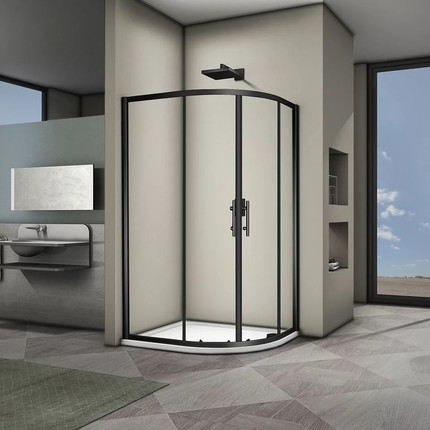 Душевое ограждение Veconi Rovigo 120x80 см RV08B-12080-01-C3, чёрный/прозрачное - фото 3