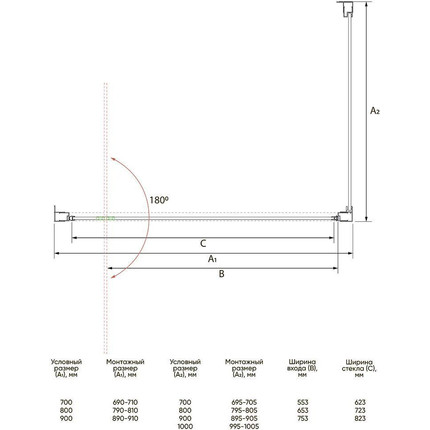 Душевое ограждение Veconi Rovigo 70x70 см RV033B-7070-01-C7, чёрный/прозрачное - фото 4
