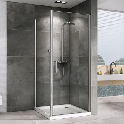 Душевое ограждение Abber Sonnenstrand 80х100 см AG04080-S100, хром/прозрачное - фото 