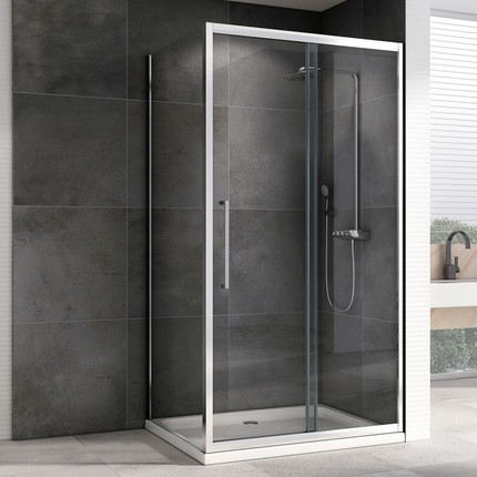 Душевое ограждение Abber Schwarzer Diamant 160х70 см AG30160H-S70, хром/прозрачное - фото 