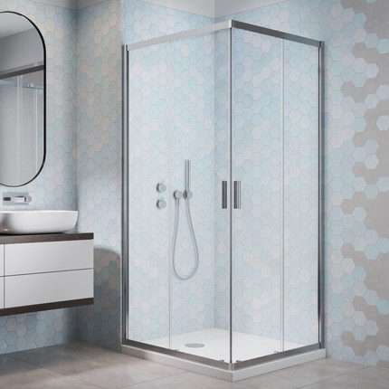 Душевое ограждение Radaway Alienta C 90x90 см, хром/прозрачное - фото 