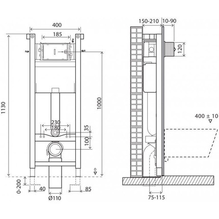 Инсталляция для унитаза BelBagno BB004-40 Expert - фото 6