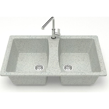 Кухонная мойка Azario Elmas CS00078335, светло-серый, Цвет производителя: светло-серый - фото 2