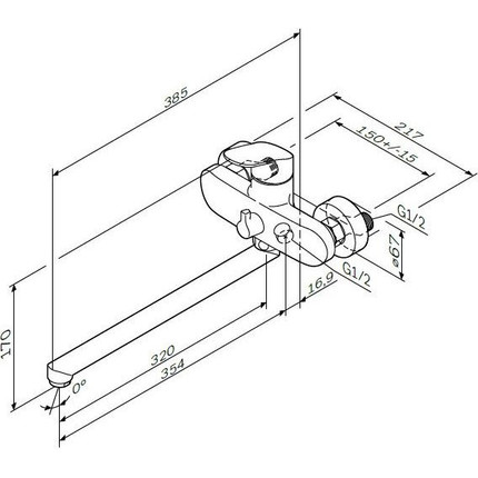 Смеситель для ванны Am.Pm Like F8090016 - фото 12