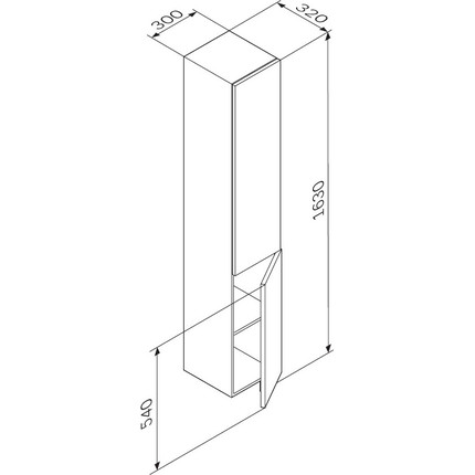Пенал подвесной Am.Pm Gem 30 см R M90CHR0306BM, черный матовый - фото, картинка 12 Пенал подвесной Am.Pm Gem 30 см R M90CHR0306BM, черный матовый - фото 12