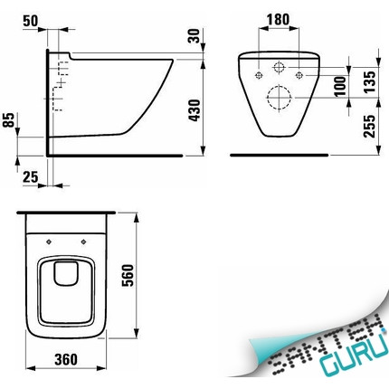 Унитаз подвесной Laufen Palace 8.2070.0.000.000.1 - фото, картинка 4 Унитаз подвесной Laufen Palace 8.2070.0.000.000.1 - фото 4