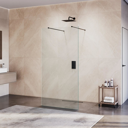 Душевая перегородка RGW WA-016 120x195 см 35101612-11 (стекло 8 мм) с кронштейнами, хром/прозрачное - фото 