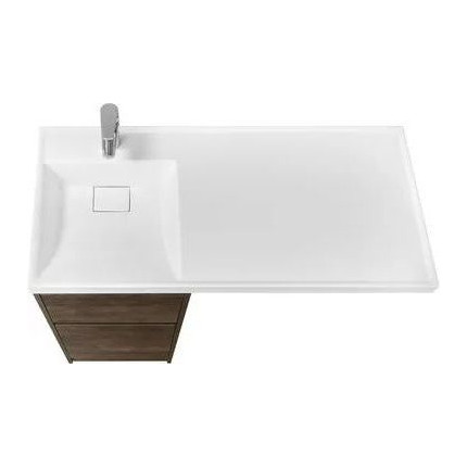 Тумба напольная с раковиной-столешницей Акватон Лондри 105 см 1A2670K1LHDY0 (раковина слева) дуб кантри - фото 5