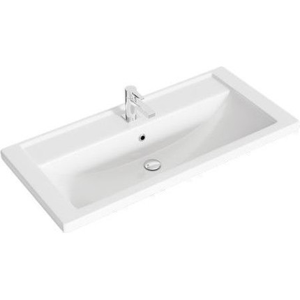 Тумба подвесная с раковиной Aqwella Urban 100 см URB0110W, белый глянцевый, Цвет фасада: белый - фото 5