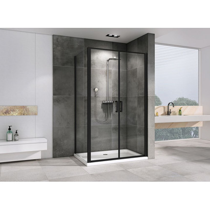 Душевое ограждение Abber Sonnenstrand 100x85 см AG04100BC-S85B, чёрный/прозрачное - фото 2